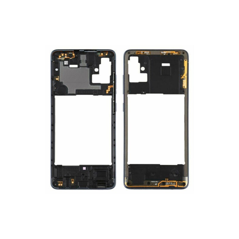 Middle housing Samsung A515 A51 black with sides buttons original (used Grade B)
