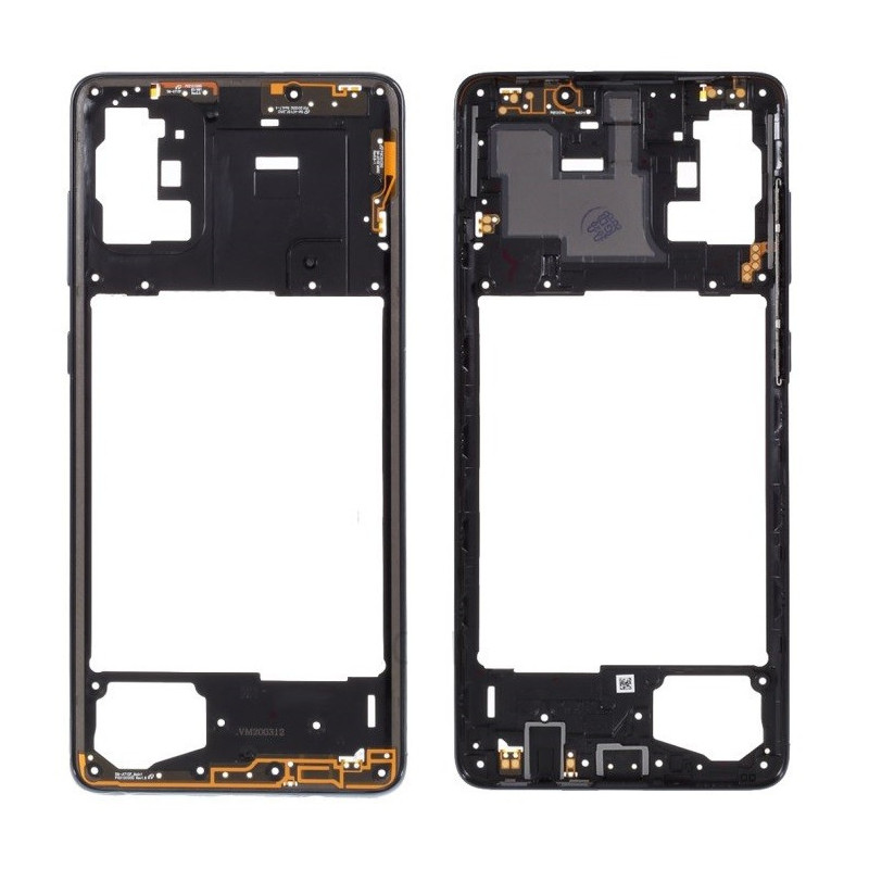 Middle housing Samsung A715 A71 Prism Crush Black with sides buttons original (used Grade B)