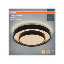 Ceiling light Osram, LED, 16W, 3000K, 1000lm, Ø295, black