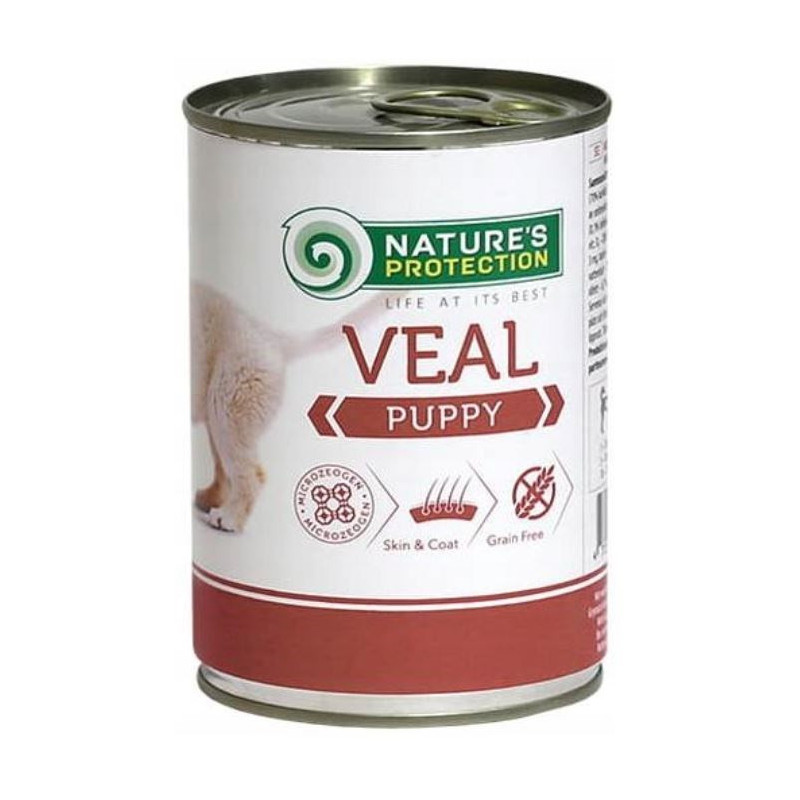 NATURE\'S PROTECTION Puppy Veal - šlapias ėdalas šuniukams - 400 g