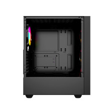 Computer Case - Gembird Fornax 4000 ARGB ATX Midi Tower, Tempered Glass, Black