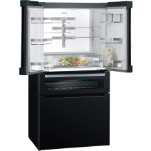 Siemens KF96RSBEA dviduris šaldytuvas Laisvai pastatomas 572 L Juoda