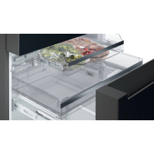 Siemens KF96RSBEA dviduris šaldytuvas Laisvai pastatomas 572 L Juoda
