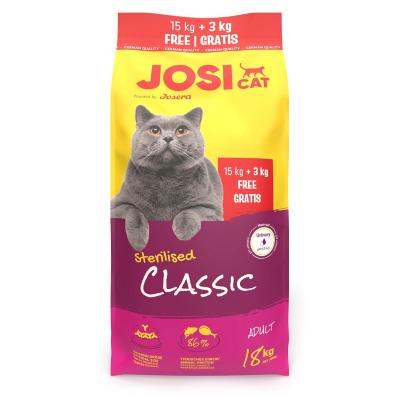 JOSERA JosiCat Sterilised Classic - dry cat food - 15kg + 3kg