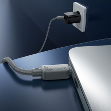 USB C laidas į USB C Hoco 3A 60W 1 m X113 pilkas