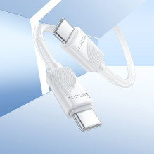 Cable USB C to USB C Hoco 3A 60W 1 m X114 white Cable USB C to USB C Hoco 3A 60W 1 m X114 white