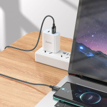 USB A į USB C laidas Hoco 3A 2 m X89 juodas USB A į USB C laidas Hoco 3A 2 m X89 juodas
