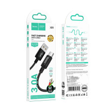 Cable USB A to USB C Hoco 3A 2 m X89 black