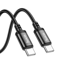 Cable USB C to USB C Hoco 3A 60W 2 m X89 black Cable USB C to USB C Hoco 3A 60W 2 m X89 black