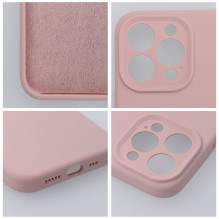 iPhone 15 silikoninis 2 mm dėklas, miltelinės rožinės spalvos iPhone 15 silikoninis 2 mm dėklas, miltelinės rožinės spalvos