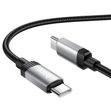 Cable USB C to USB C Hoco 3A 60W 1 m X117 black Cable USB C to USB C Hoco 3A 60W 1 m X117 black