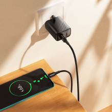 USB A į USB C laidas Hoco 3A 1 m X120 juodas USB A į USB C laidas Hoco 3A 1 m X120 juodas