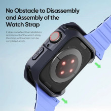 DUX DUCIS TAMO dėklas Apple Watch Series 10 42 mm laikrodžiui, skaidrus su vidurnakčio spalva DUX DUCIS TAMO dėklas Apple Watch Series 10 42 mm laikrodžiui, skaidrus su vidurnakčio spalva