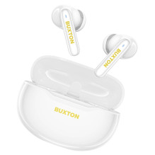 Buxton BTW 7200 White Tuya - In-ear wireless earphones with charging case, white
