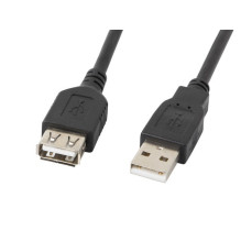 Lanberg CA-USBE-10CC-0030-BK USB kabelis USB 2.0 3 m USB A juodas