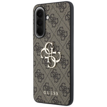 Etui Guess Leather 4G Metal Logo na Samsung Galaxy A37 5G - brązowe