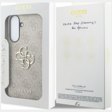 Etui Guess Leather 4G Metal Logo na Samsung Galaxy A37 5G - różowe