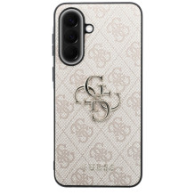 Etui Guess Leather 4G Metal Logo na Samsung Galaxy A57 5G - różowe