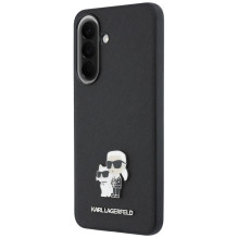 Etui Karl Lagerfeld Saffiano w / K&amp;C Metal Logo na Samsung Galaxy A57 5G - czarne