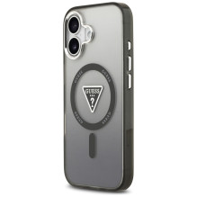 Etui Guess IML Gradient Triangle Logo MagSafe na iPhone 17 - czarne
