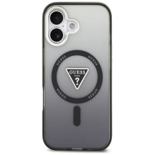 Etui Guess IML Gradient Triangle Logo MagSafe na iPhone 17 - czarne