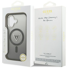 Etui Guess IML Gradient Triangle Logo MagSafe na iPhone 17 - czarne