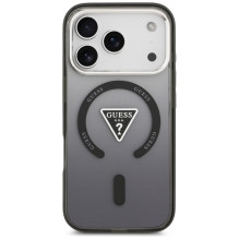 Etui Guess IML Gradient Triangle Logo MagSafe na iPhone 17 Pro - czarne
