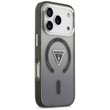 Etui Guess IML Gradient Triangle Logo MagSafe na iPhone 17 Pro Max - czarne