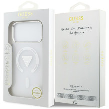 Etui Guess IML Gradient Triangle Logo MagSafe na iPhone 17 Pro Max - przezroczyste