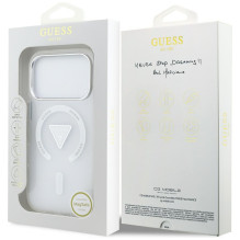 Etui Guess IML Gradient Triangle Logo MagSafe na iPhone 17 Pro - przezroczyste