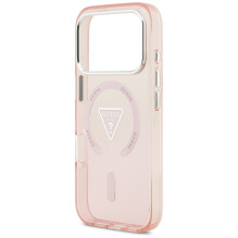 Etui Guess IML Gradient Triangle Logo MagSafe na iPhone 17 Pro - różowe