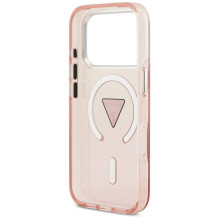 Etui Guess IML Gradient Triangle Logo MagSafe na iPhone 17 Pro - różowe