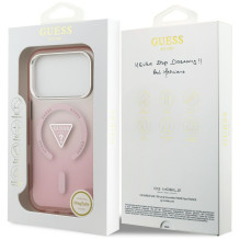 Etui Guess IML Gradient Triangle Logo MagSafe na iPhone 17 Pro - różowe