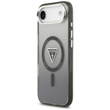 Etui Guess IML Gradient Triangle Logo MagSafe na iPhone Air - czarne