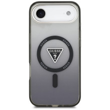 Etui Guess IML Gradient Triangle Logo MagSafe na iPhone Air - czarne