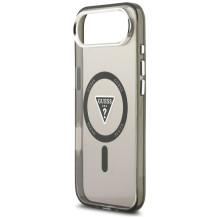 Etui Guess IML Gradient Triangle Logo MagSafe na iPhone Air - czarne