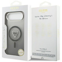 Etui Guess IML Gradient Triangle Logo MagSafe na iPhone Air - czarne