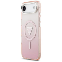 Etui Guess IML Gradient Triangle Logo MagSafe na iPhone Air - różowe