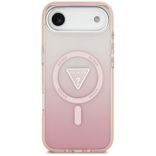 Etui Guess IML Gradient Triangle Logo MagSafe na iPhone Air - różowe
