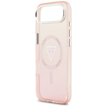 Etui Guess IML Gradient Triangle Logo MagSafe na iPhone Air - różowe