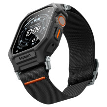 Pasek Spigen Lite Fit Pro + Szkło hartowane na wyświetlacz na Apple Watch Ultra 49 mm - czarny