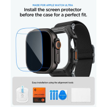 Pasek Spigen Lite Fit Pro + Szkło hartowane na wyświetlacz na Apple Watch Ultra 49 mm - czarny