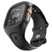 Pasek z obudową Spigen Liquid Air Pro + Szkło hartowane 9H na Apple Watch Ultra 49 mm - czarny
