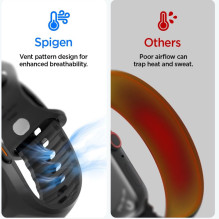 Pasek z obudową Spigen Liquid Air Pro + Szkło hartowane 9H na Apple Watch Ultra 49 mm - czarny