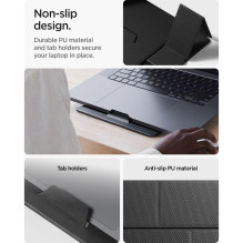 Podstawka pod laptopa Spigen SlimFold LD201-S8 pod laptop - szara