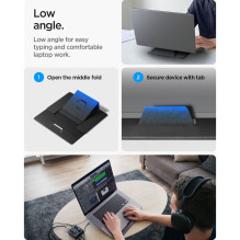 Podstawka pod laptopa Spigen SlimFold LD201-S8 pod laptop - szara