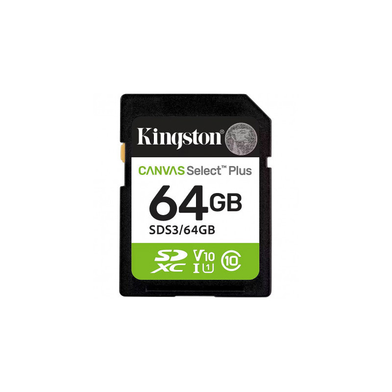 „Kingston“ 64 GB SDXC „Canvas Select Plus“ Gen3 SDS3 / 64 GB