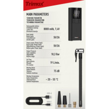 Trimax Kompresors 7.4V, 8000mAh, 10.3 Bar Trimax Kompresors 7.4V, 8000mAh, 10.3 Bar