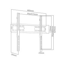 LCD TV sieninis laikiklis - BLOW HQ 13"-42" TYP X, 20 kg Talpa, Pasvirimas - Juodas