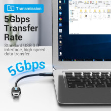 CABLE USB3.1C MALE TO A FEMALE / 0.15M BLACK CCVBB VENTION